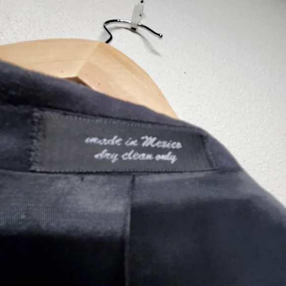 Gian Franco Ruffini Black Faux Suede Blazer Jacket Size see measurements - Picture 5 of 6